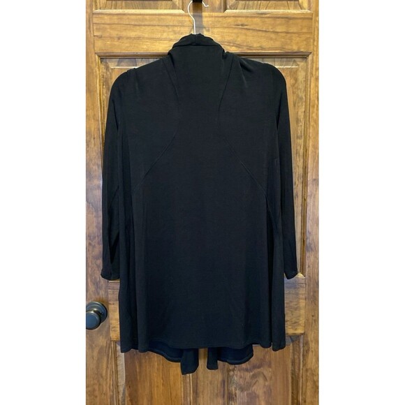 Chico’s Jacket Sz  “2” or Large Black Stretchy Open Front Perfect 4 Travel - Picture 4 of 10